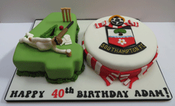 Saints and cricket cake